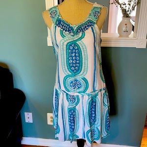 BCBG boho style drop waist dress size 8